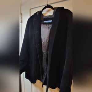 Kenneth Cole REACTION Faux Persian Lamb Hooded Coat – Black – Size L (Women’s)